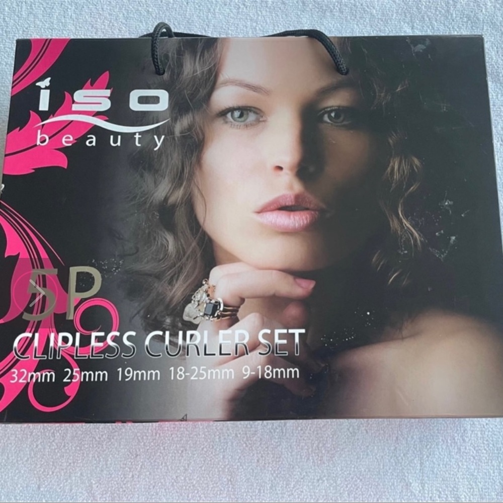 ISO Beauty 5P Clipless Curler Set interchangeable Wands Like New